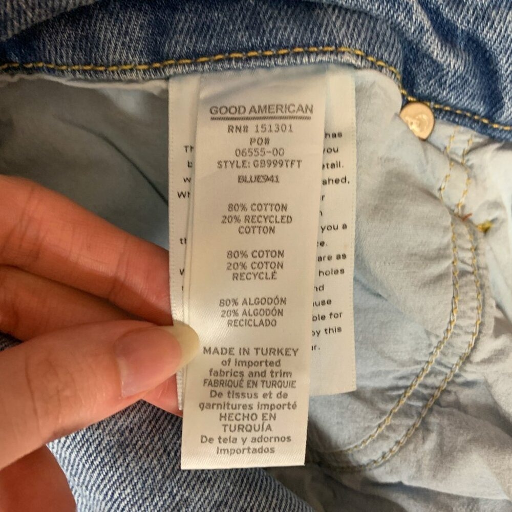 Good American Women's Good Boy Tapered High-Rise Jeans Size 25x31 - Picture 12 of 12